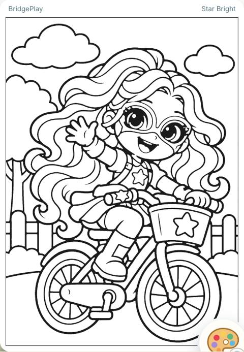 A blank Star Bright coloring page